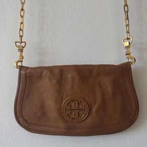 Tory Burch Brown Leather Crossbody Bag